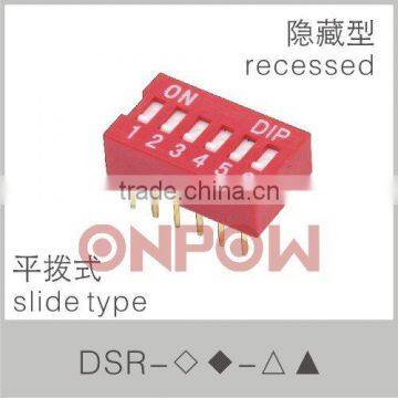 Dip switch(DAR),piano type dip switch,Right angle dip switch