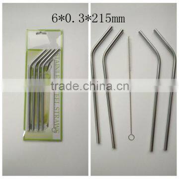 304 Stainless Steel Drinking Straws and Cleaning Brushes 4+1 Set Eco Friendly Funny Drinking Straw photo-5