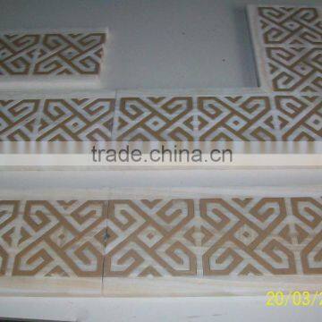 waterjet inlay pattern tiles