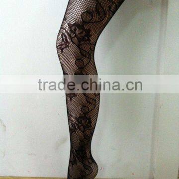 Black flower sexy design and fashion lady tighyts women pantyhose