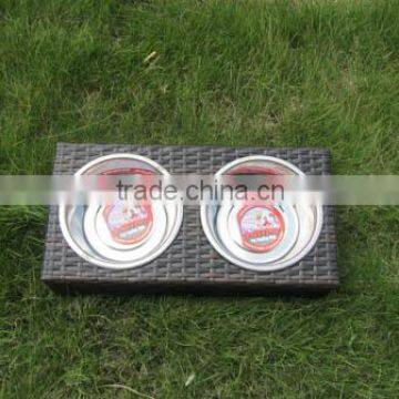 Double Size Rattan Pet Bowl Frame photo-3