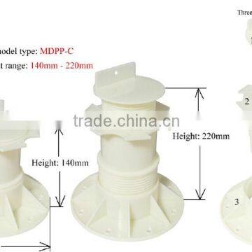 White Color ABS Material Adjustable Plastic Pedestal Deck Support photo-2