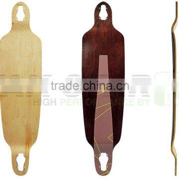 blank Downhill bamboo with fiberglass longboard decks wholesale