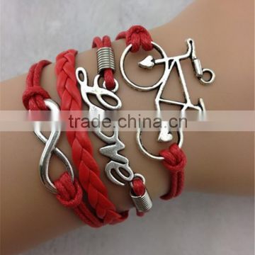 MYLOVE bike bracelet red alloy jewelry wholesale MLCN074