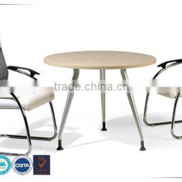 Hot saled wooden tripodic round meeting table for chatting