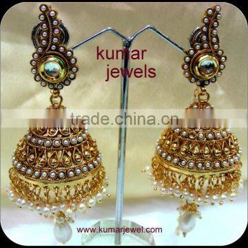 Beaded Jhumkas