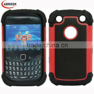 Hot selling robot style mesh texture holster combo cell phone case for Blackberry 9320