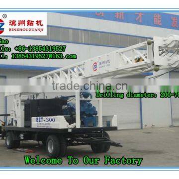 china best drilling equipment , 300m trailer type rotary drilling rig