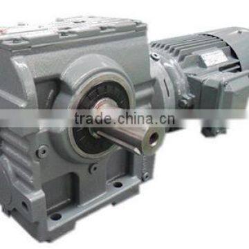 China GUOMAO S Series Foot and Flange Mounted Helical-Worm gearbox ac motor for conveyor