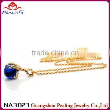 high end sapphire gold plated necklace pendants