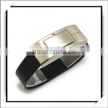 USB Flash Drive Black Bracelet Leather 32GB