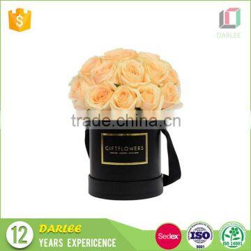 Newest design high quality luxurious round flower hat box for valentines