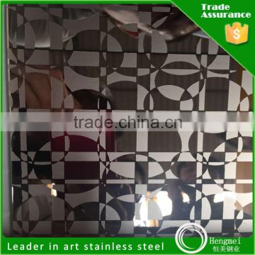 circle color etched art stainless steel sheet for construction building