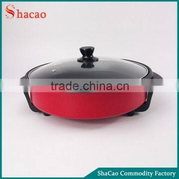 Non Stick Skillet Electric Frying Pan Temperature Control Thermostat Glass Lid