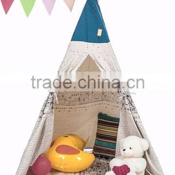 100% Cotton Canvas Kids Playing Teepee With Windows photo-2