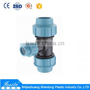 professional standard factory price PP Compression Fittings of reducing tee