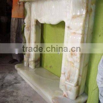 Top Qulaity Western Style WHITE ONYX FIREPLACES photo-3