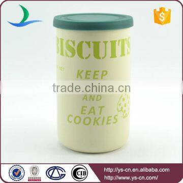 Wholesale ceramic modern long round canister, giant canisrer