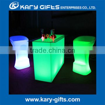 Rank TOP Bar furniture LED high bar table battery operated color changing led bar table