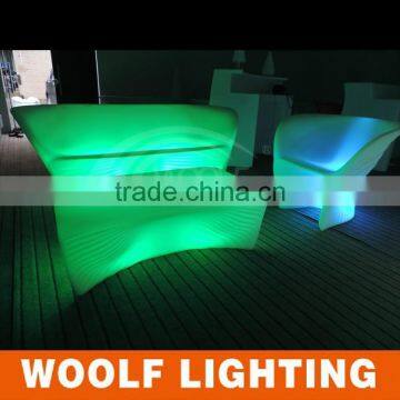 Popular Club Conch Design Luminous Coffee Table LED Sofa Set photo-6