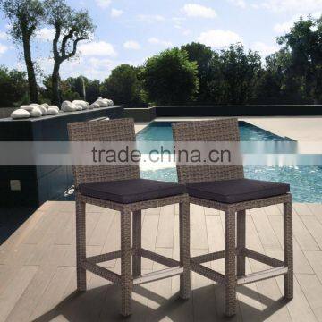 5 Pieces Synthetic Rattan Outdoor Bar Stool Set photo-2