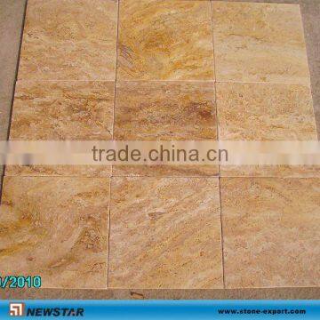 golden yellow travertine tiles