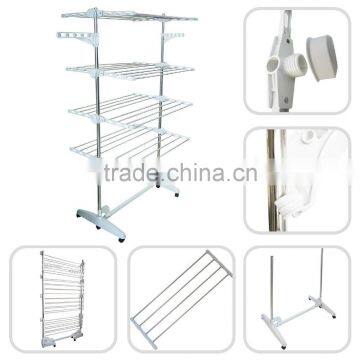 Clothes Airer - 4 Tier Foldable Laundry Drying Clothes Rack Stainless Steel photo-4