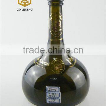 500ml 0.5L dark green round long neck bottle glass bottle for whiskey