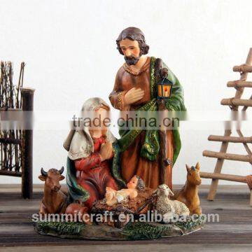 Custom resin christmas nativity figurines christmas nativity set