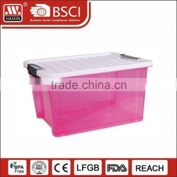 2016 best selling 12L30L40L50L70L stackable organizer box large storage bin plastic storage container with lid