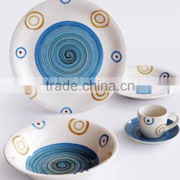 30pcs Ceramic Dinnerware Set With Hand Painting,30pcs Ceramic Dinner Set,30pcs Stonerware Handpainting Dinnerware Set photo-2