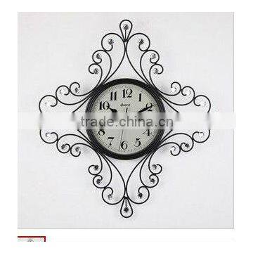 modern metal wall clock with diamond