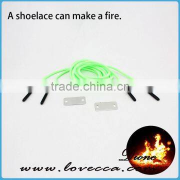 2017 New Trendy 550 Paracord Luminous Shoelace With Fire Starter & Metal Scraper Military Camping Hiking photo-5