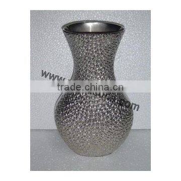 Decorative Metal Vase Hand Made | METAL FLOWER VASE IN HAMMERED photo-6