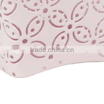 Pink Arc-shaped Metal Punched Pen Ruler Pencil Holder photo-3