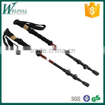 Trekking Poles, 3 Section Aluminum EVA+Cork Grip, SZ-15008