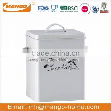 Colorful Rectangular Powder Coating metal pet food storage containers