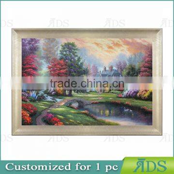 Wall Decor Village Scenery Oil Painting On Canvas photo-4