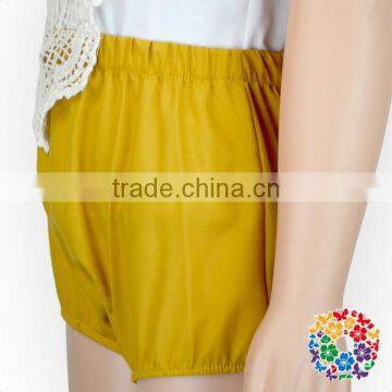 2017 Baby Summer Outfits Wholesale Short Yellow Baby Bloomer With Two Side Lace Baby Bloomer Shorts photo-6