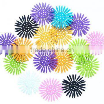 progiftspace 2017 new laser cut fabric felt artifical chrysanthemum flower decoration wholesale for wedding scrapbooking DIY