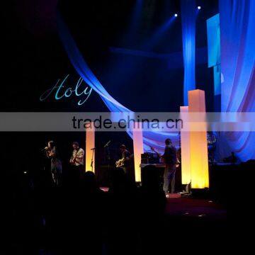 wedding,festival ,events advertising decorative inflatable LED lighting pillar for sale