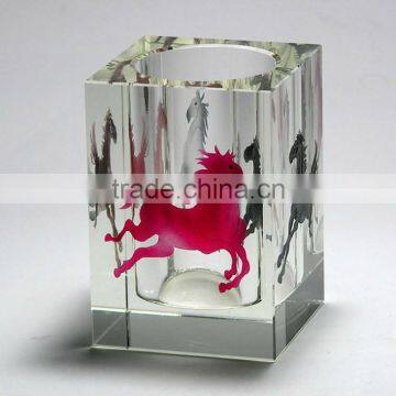 JINGYAGE Crystal Pen Holder for Office Desktop Gifts Souvenirs photo-3