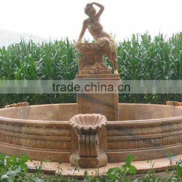 home decoration stone carving female statue fountain