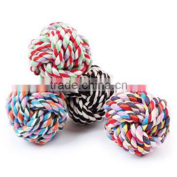 Hot dog Wucaimian knot woven cotton rope toy ball ball ball toy trumpet dog bite