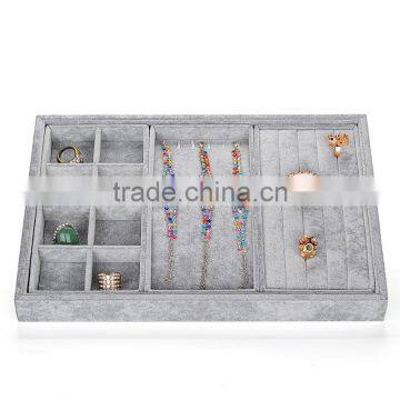 3 Pieces Multifunction Combined Velvet Display Jewelry Box photo-5