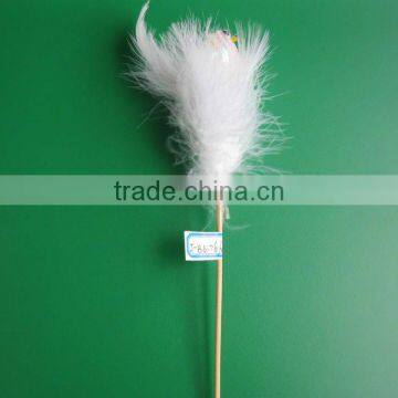 Christmas feather pick decoration JA08-J-B6176-W