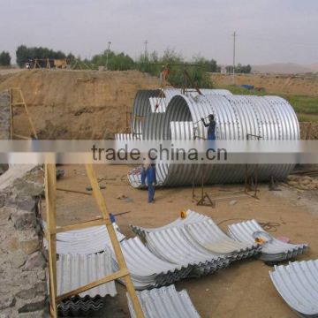 Hot-dipped corrugated galvanized steel culvert pipe