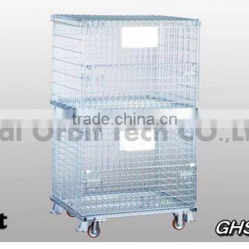 Service Supplies Folding Stackable Container Wire Mesh Basket Warehouse Cage photo-4