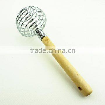 37045 Stainless Steel Spring Coil Whisk With Wooden Handle photo-2