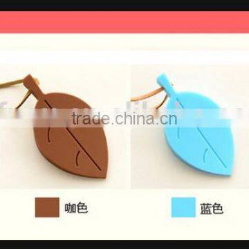Creative Leaf Shape Silica Gel Door Stop, Prevent Clip Hand Exit Card, Three-dimensional Hanging Door Stop